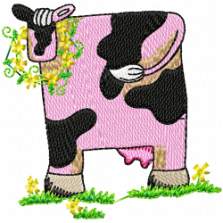Cows Embroidery Design 4 Cows Embroidery Design 4